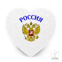 Пазл - Сердце "Россия"