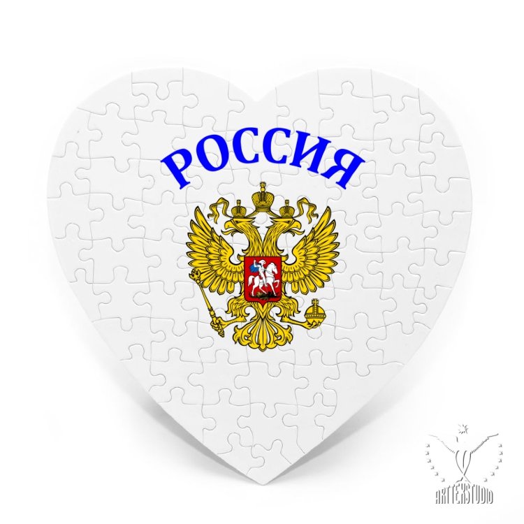 Пазл - Сердце "Россия"